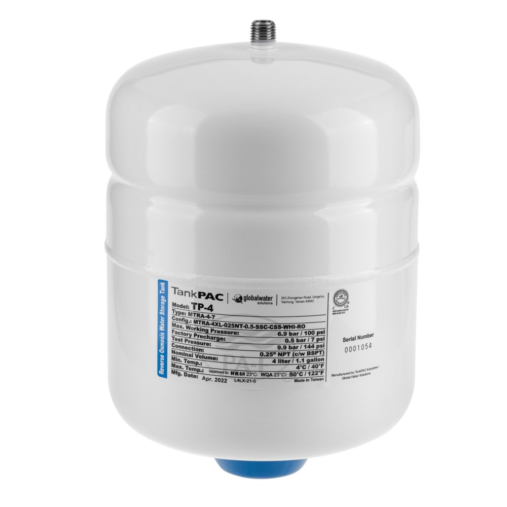 Накопительный бак TP-4 1 gal (4 л) TankPac metal  1/4'' NPT (кран в комплекте)