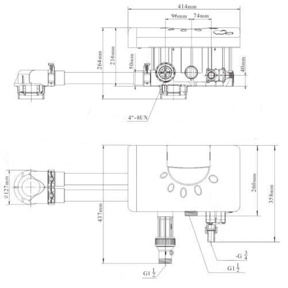 Комплект умягчителя TWIN F135 корпус 1665
